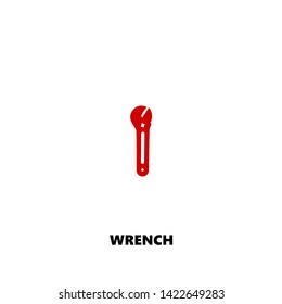 wrench icon. wrench vector design. sign design. red color