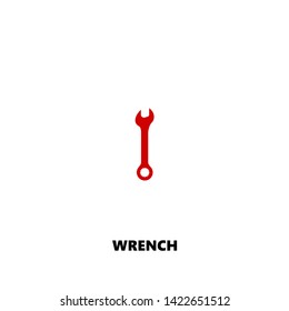 wrench icon. wrench vector design. sign design. red color
