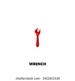 wrench icon. wrench vector design. sign design. red color