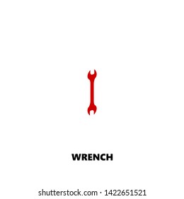 wrench icon. wrench vector design. sign design. red color