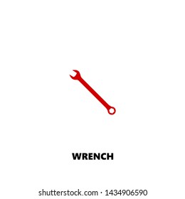 wrench icon. wrench vector design. sign design. red color