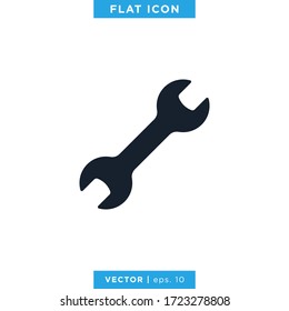 Wrench Icon Vector Design Template