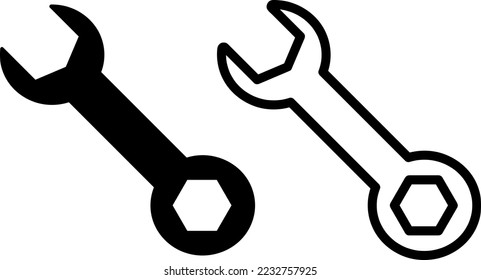 Wrench Icon Vector Design Template on white background..eps