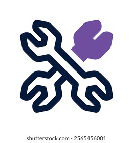 wrench icon. vector dual tone icon for your website, mobile, presentation, and logo design.