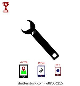 wrench icon, Vector EPS 10 illustration style