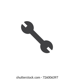 Wrench icon vector, filled flat sign, solid pictogram isolated on white. Symbol, logo illustration.