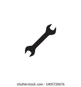 Wrench icon vector.   Flat design style on white background.