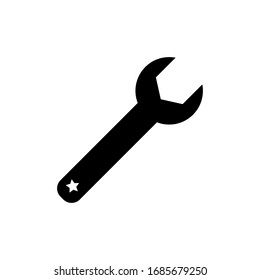 Wrench Icon vector flat design.