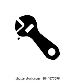 Wrench icon vector glyph style.