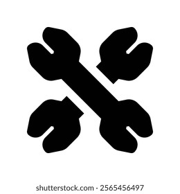 wrench icon. vector glyph icon for your website, mobile, presentation, and logo design.
