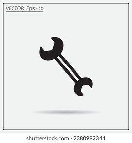 icono de llave inglesa, ilustración vectorial