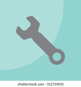 wrench icon, vector illustration