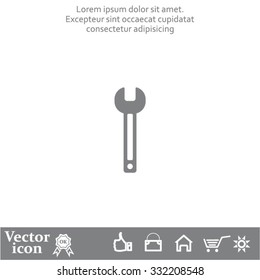 wrench icon. vector illustration