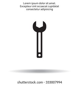 wrench icon, vector illustration