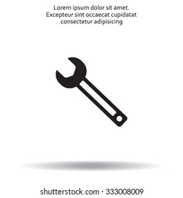wrench icon, vector illustration