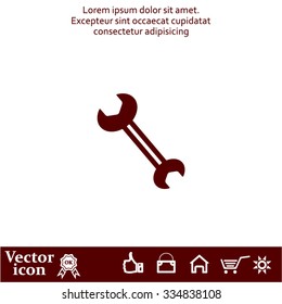 wrench icon , vector illustration