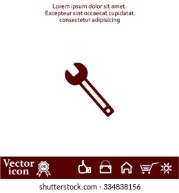 wrench icon , vector illustration