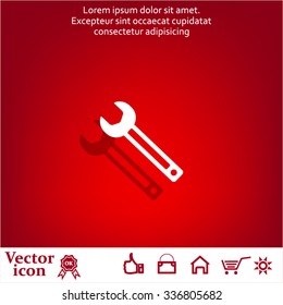 wrench icon , vector illustration