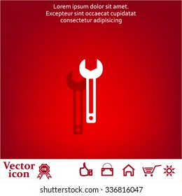 wrench icon , vector illustration