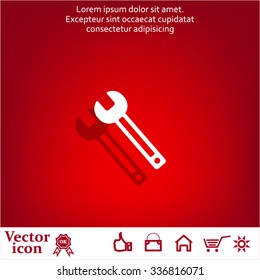wrench icon , vector illustration