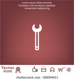 wrench icon , vector illustration