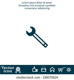 wrench icon , vector illustration