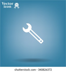 wrench icon, vector illustration