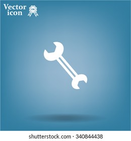 wrench icon, vector illustration