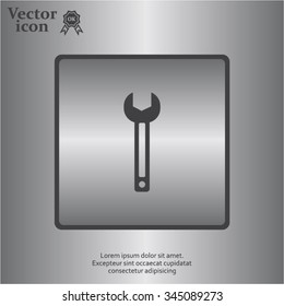 wrench icon, vector illustration