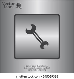 wrench icon, vector illustration