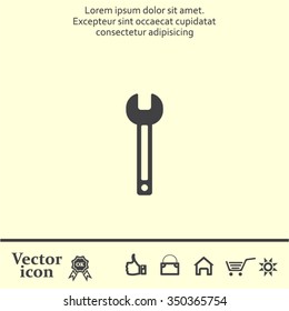 wrench icon , vector illustration