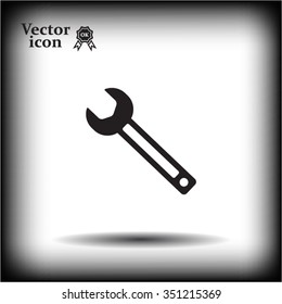 wrench icon, vector illustration