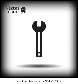 wrench icon, vector illustration