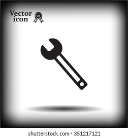 wrench icon, vector illustration