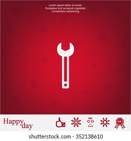 wrench icon , vector illustration