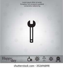 wrench icon , vector illustration
