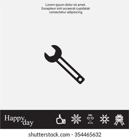 wrench icon , vector illustration
