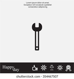 wrench icon , vector illustration