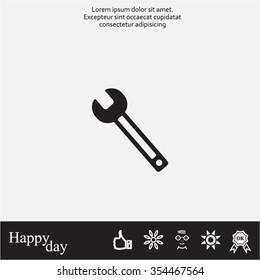 wrench icon , vector illustration