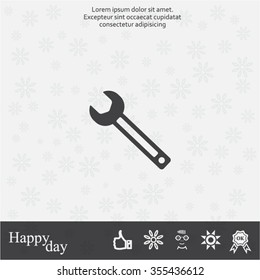 wrench icon , vector illustration