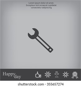 wrench icon , vector illustration