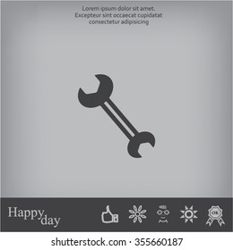 wrench icon , vector illustration