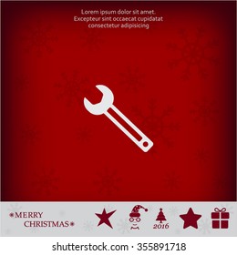 wrench icon , vector illustration