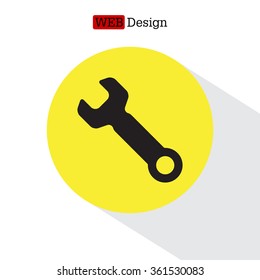 wrench icon , vector illustration