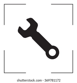 wrench icon, vector illustration