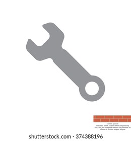 wrench icon , vector illustration