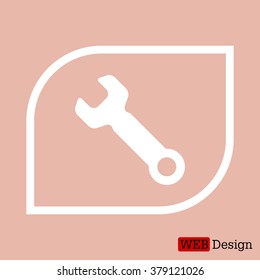 wrench icon , vector illustration