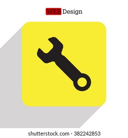 wrench icon , vector illustration
