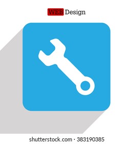 wrench icon , vector illustration