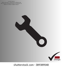 wrench icon , vector illustration